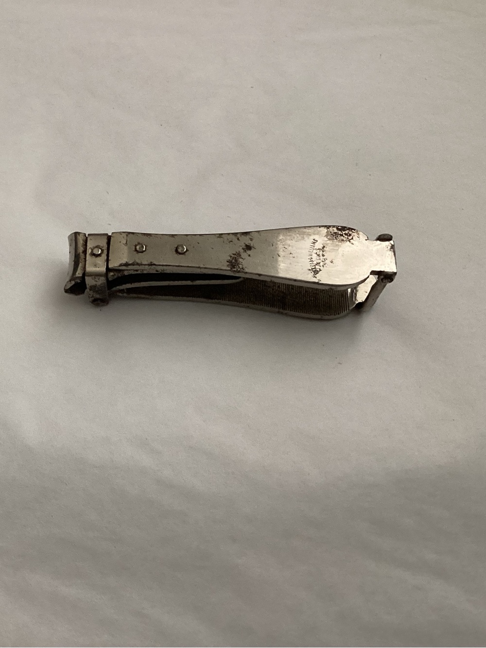 Antique silver plated Farrand Williams& Clark 19th Century, 1890 nail clipper.
